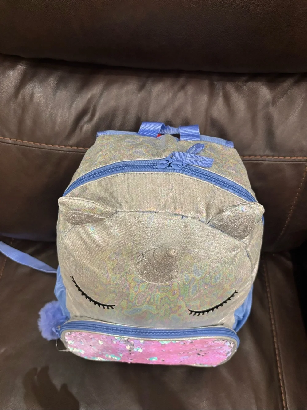 New with tags Cat & Jack Girls Unicorn Sequin Backpack in Lavender and Mint